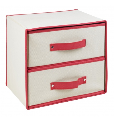 2 Drawer Fabric Storage Box [538693]