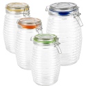 1.5L Ringed Glass Storage Jar [533278]