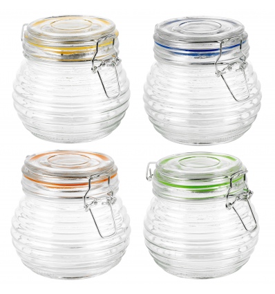 500ml Ringed Glass Storage Jar [533292]