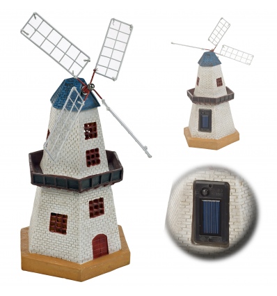 Solar Resin LED Windmill Light