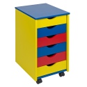 Ronny Kids Multicoloured Chest of Drawers on Casters [11209]