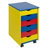 Ronny Kids Multicolored 6 Draw Unit on Casters [11209]