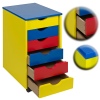 Ronny Kids Multicolored 6 Draw Unit on Casters [11209]