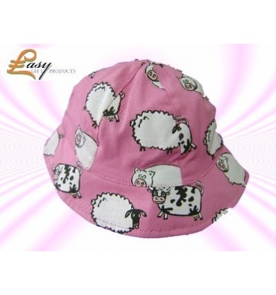 BRIERS CHILDRENS SUN HATS - ANIMAL PRINT DESIGN - PINK