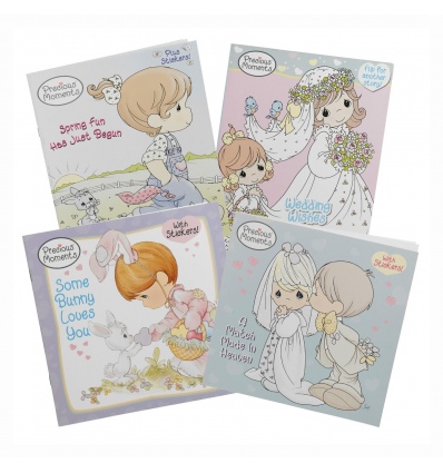 4 X Precious Moments Childrens Colouing & Sticker Books