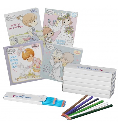 Precious Moments Colouring Books & 96 Pencils