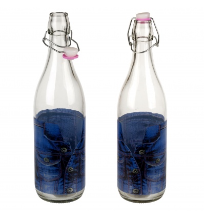 Denim Style Bottle with Swing Top [433510]