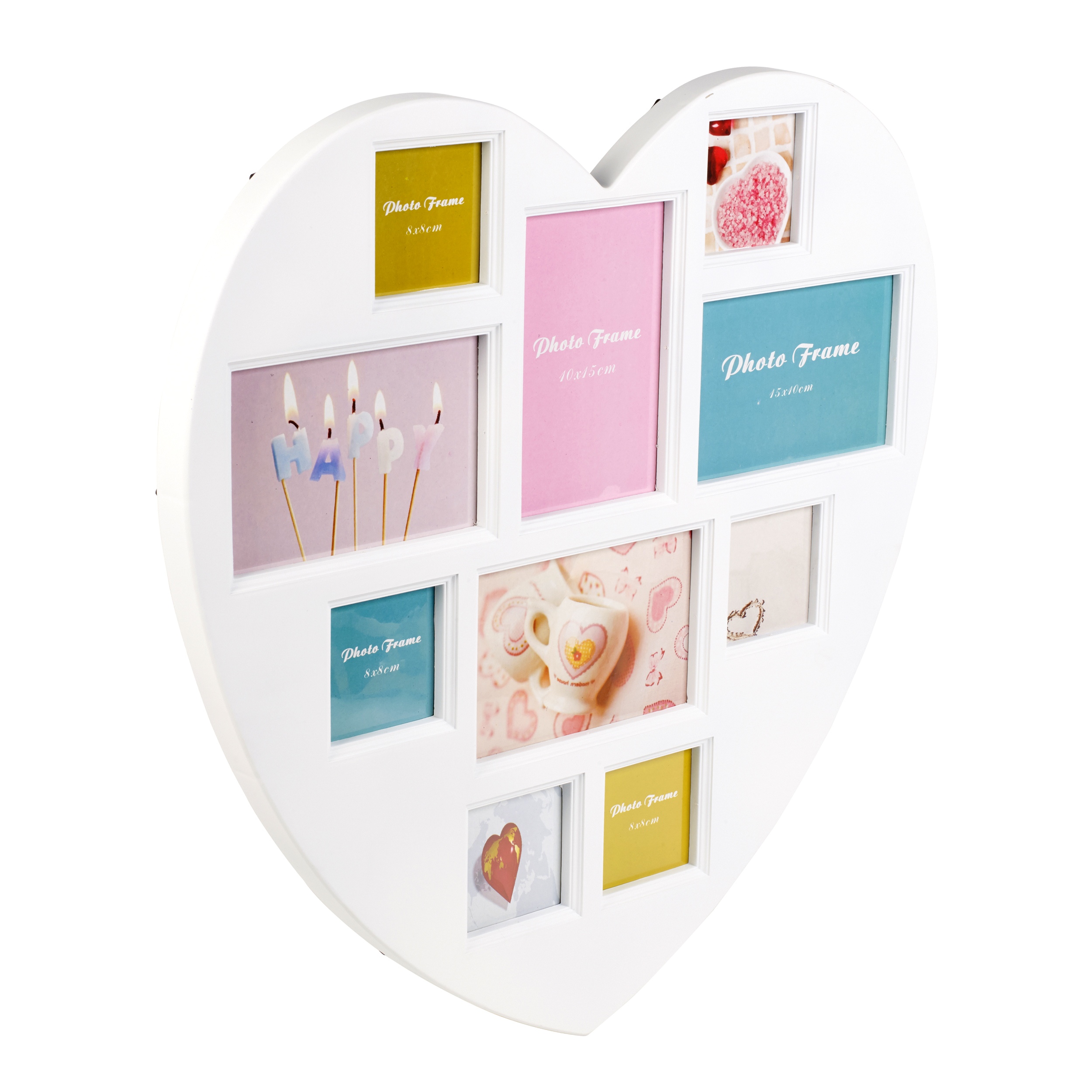 Heart Shape Multi Photo Picture Frame Wall Hanging Collage Aperture