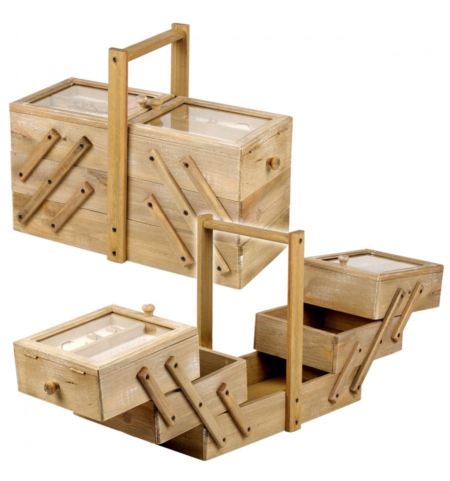 Cantilever Wooden Sewing Box [354090]