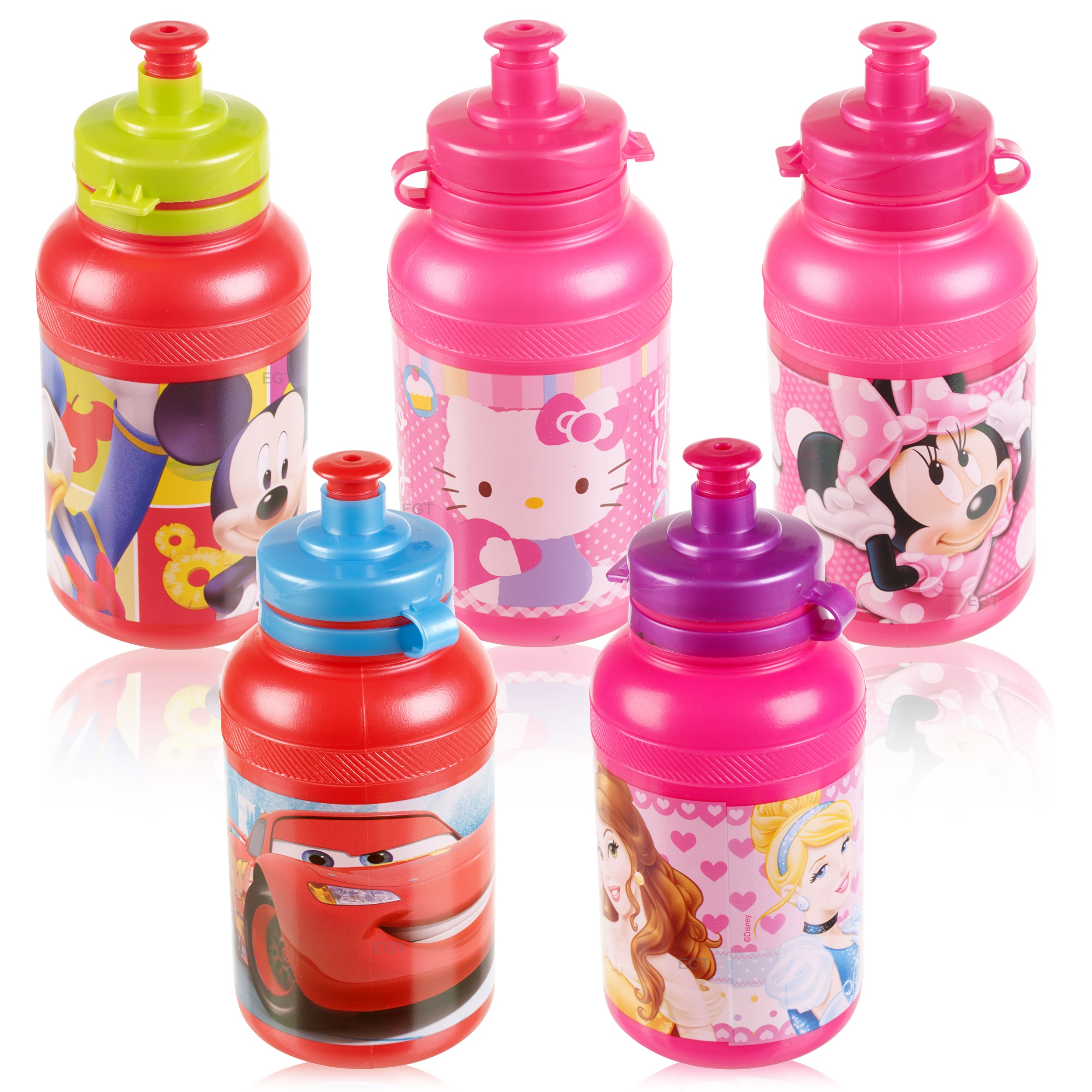 Kids 400ml Disney non goutte à goutte déversement sports pull top couvercle bouteille boissons de l/'eau enfant