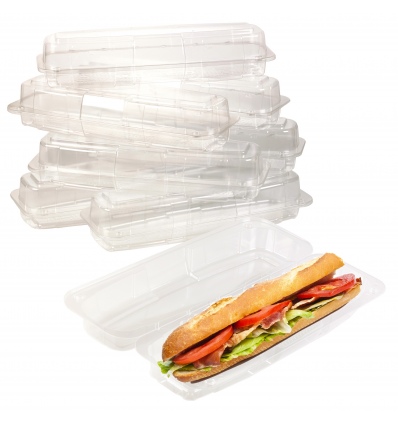 250 Clear Plastic Baguette Boxes