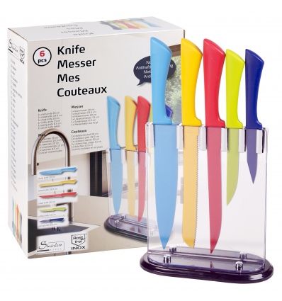 Knife Set 6pc Coloured [793306]