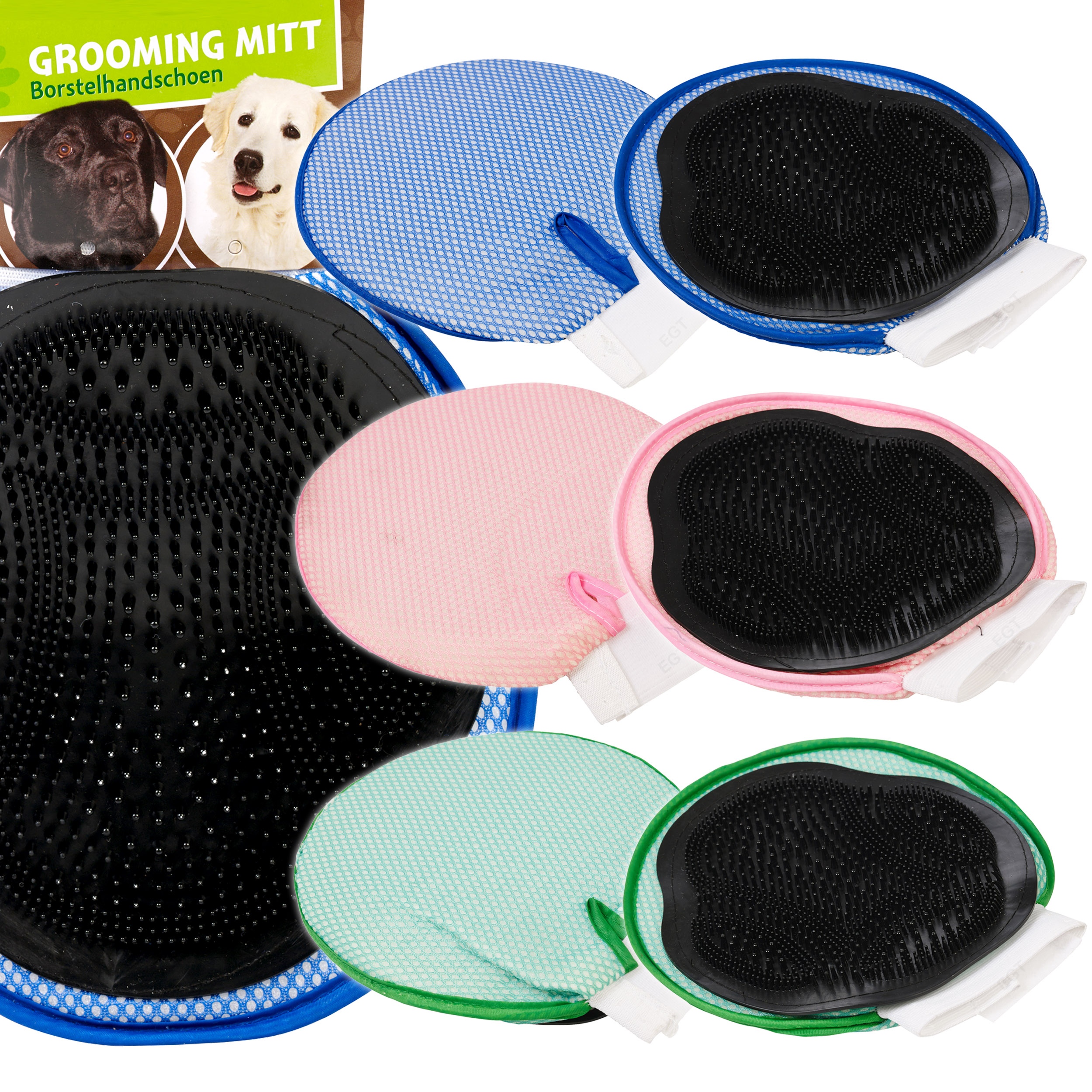 Cat Dog Pet Grooming Mitt Hair Massage Brush Glove Fur Cleaning