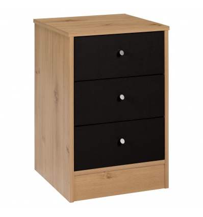 Malibu 3 Drw Chest MK2 Pine/Black [146/6935]