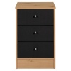 Malibu 3 Drw Chest MK2 Pine/Black [146/6935]