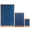 Malibu Furniture Set: Wardrobe, 4+2 Chest & Bedside Table