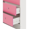 Malibu 3 Drawer Wide Chest - Pink on White [152/6734]