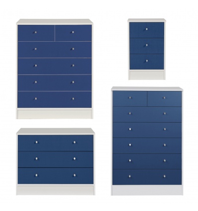 Malibu Blue on White Furniture Set