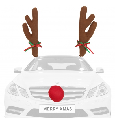Novelty Reindeer Car Antler & Nose [027909]