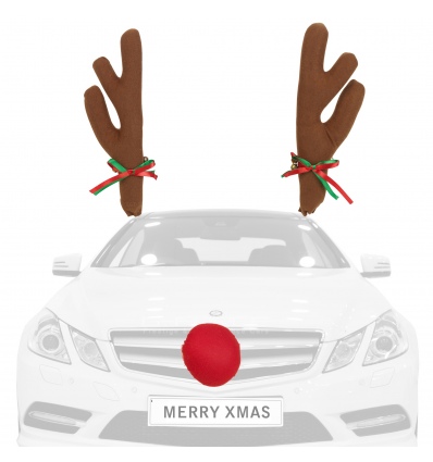 Novelty Reindeer Car Antler & Nose [027909]