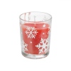 Candle in Glass Red & Wreath [904016]