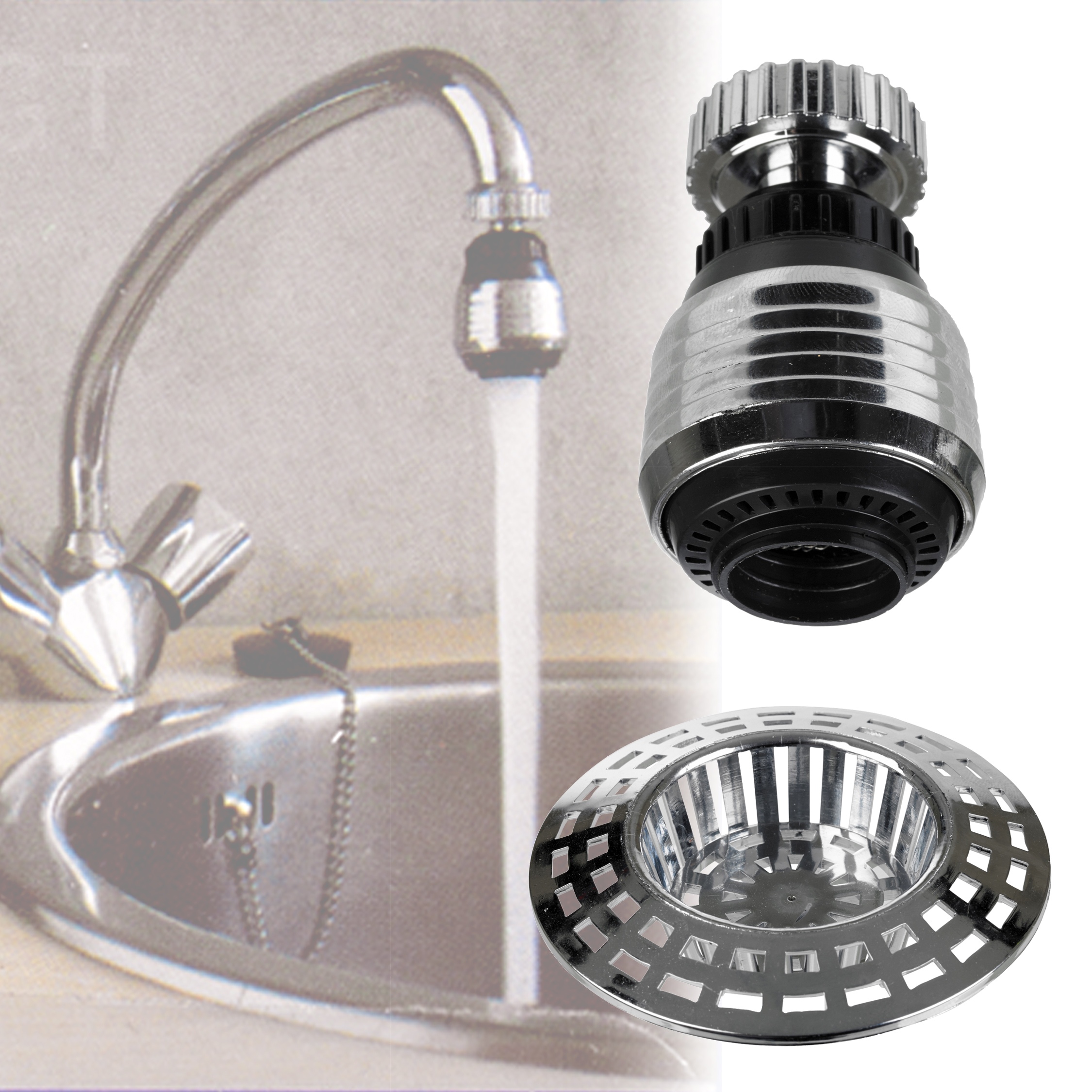 Details About Kitchen Water Saving Aerator 360 Swivel Adjustable Sink Sieve Set Spout Tap