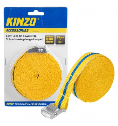 Kinzo Tie Down Ratchet Strap 25mm x 5m [718682]