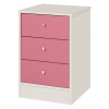 Malibu 3 Drw Chest White/Pink [171/8339]