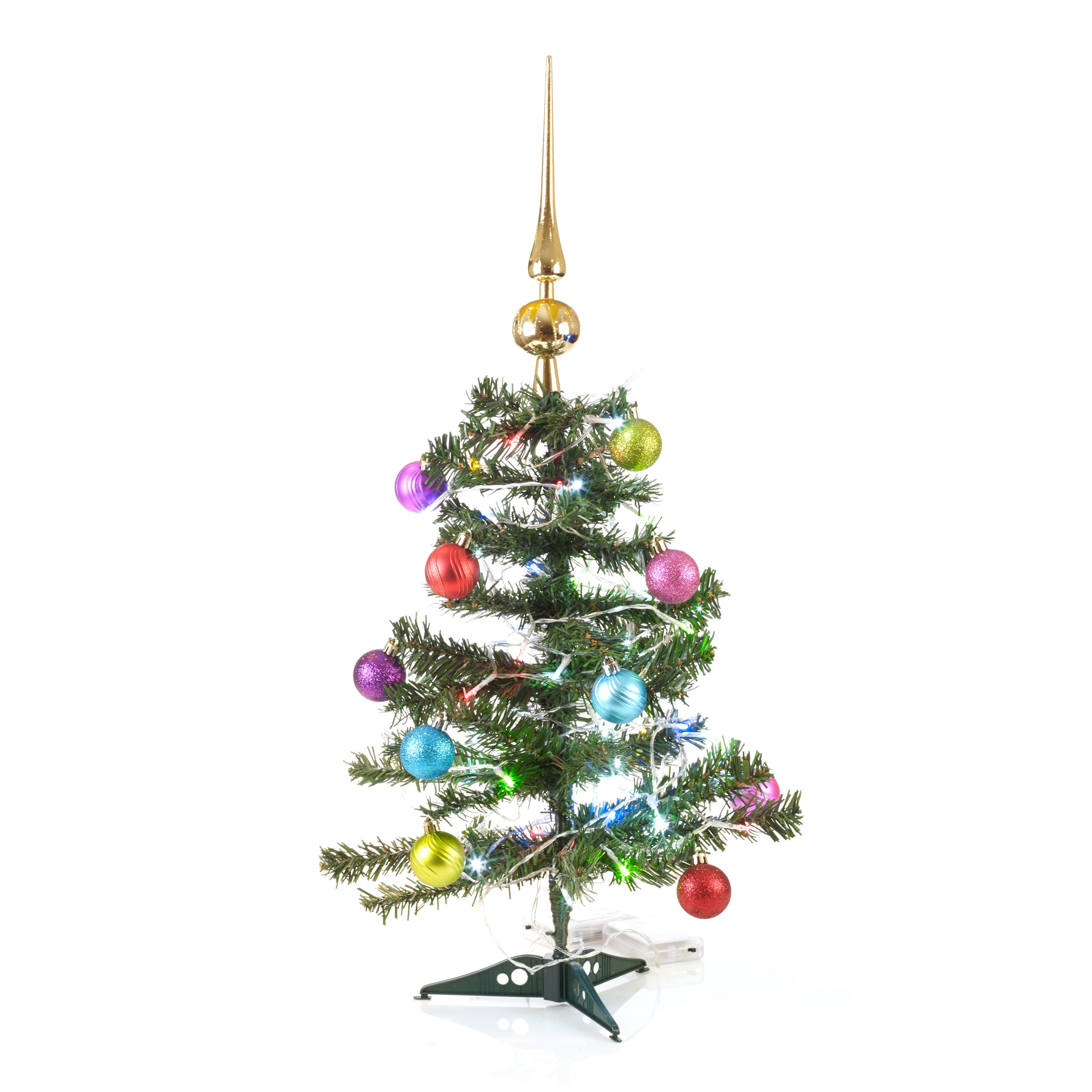 Artificial Indoor Christmas  Tree With LED Lights Baubles 