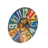 Wall Clock 38cm Glass Round [306852]