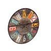 Wall Clock 38cm Glass Round [306852]