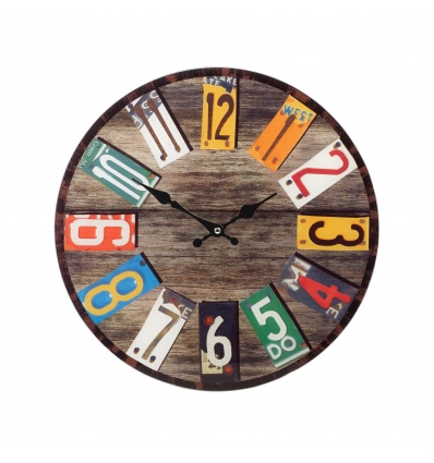 Wall Clock 38cm Glass Round [306852]