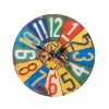 Wall Clock 38cm Glass Round [306852]