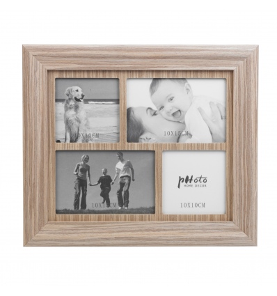 Natural Wood 4 Picture Photoframe [536556]