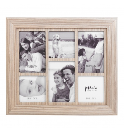 Natural Wood 6 Picture Photoframe [536532]