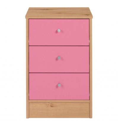 Malibu 3 Drw Chest MK2 Pine/Pink [143/8121]