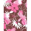 Set of 4 Flowery Trolley Cases - Coffee/Pink