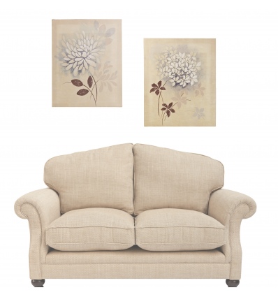 Set Of Two Floral Printed Canvas [42538]