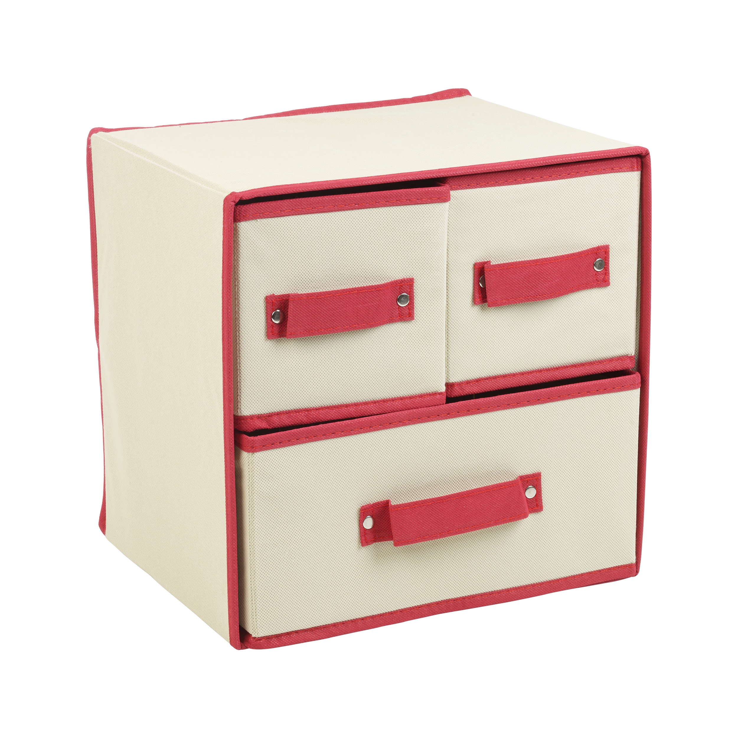 Collapsible Fabric 3 Drawer Storage Boxes Containers Bits & Bobs