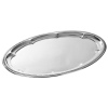 Silver Effect Mirror Polished Oval Serving Tray [290756]