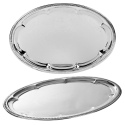 Silver Effect Mirror Polished Oval Serving Tray [290756]