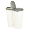 Duo Bin White w/Grey Lid 2x25L [668042]