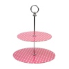 Polka Dot 2 Tier Glass Cake Stand [560285]