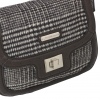 Kerr Fabric & PU Handbag w/Clasp