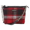 Kerr Fabric & PU Handbag w/Metal Chain