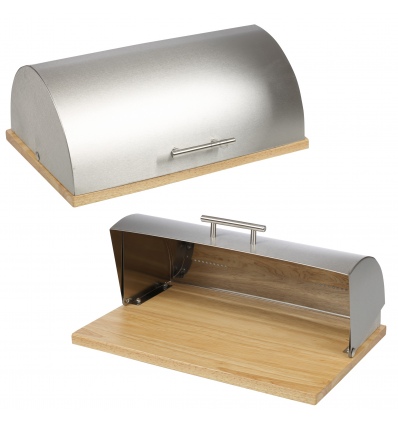 Stainless Steel Bread Box 39x16x28cm [000202]