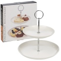 2 Tier Ceramic Cake Stand [Round] [472205]