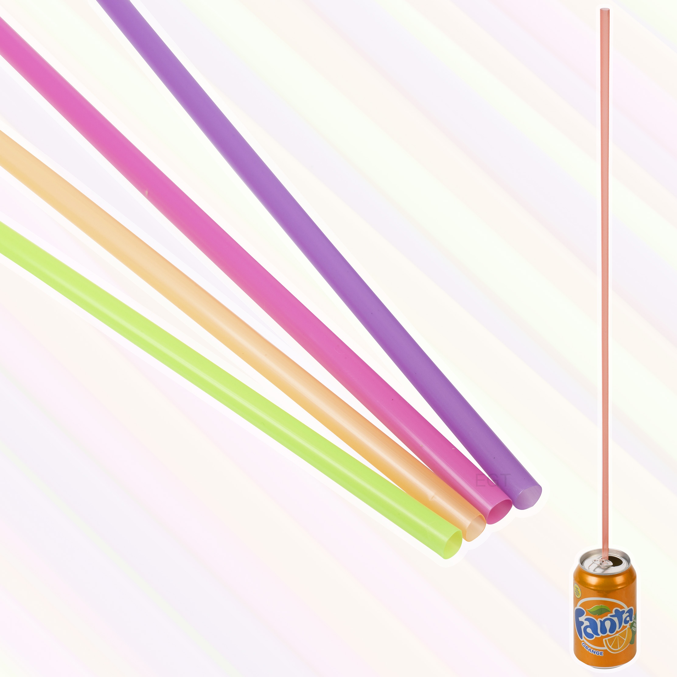 50, 100, 150 or 200 Extra Long Straws Jumbo Mega Multi Coloured