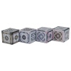 Set Of 4 Square Metal Tins [352005]