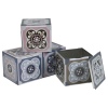 Set Of 4 Square Metal Tins [352005]